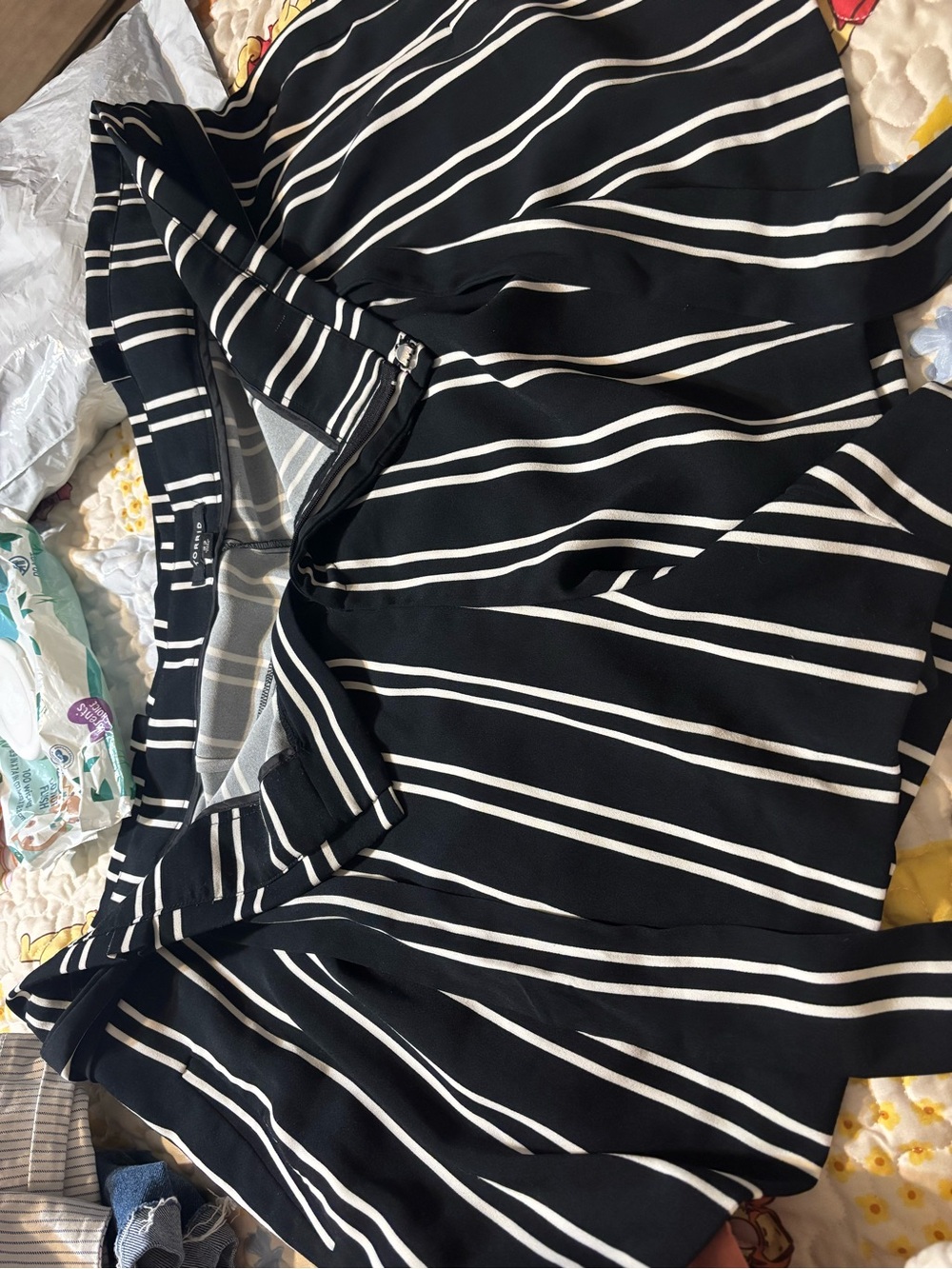 torrid Black and White Striped Wide-Leg Shorts